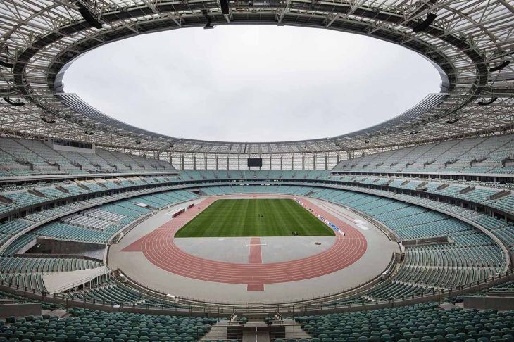 Bakı Olimpiya Stadionu UEFA tərəfindən mükafatlandırılıb - FOTO