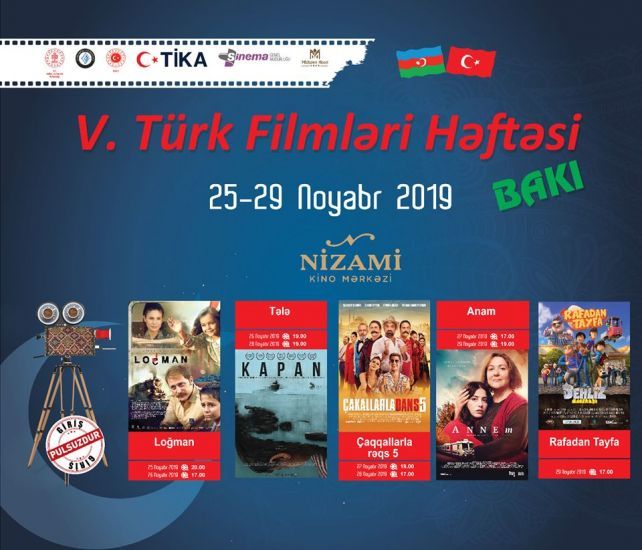 Nizami Kino Mərkəzində “5. Türk Filmləri Həftəsi – Bakı”nın açılış mərasimi keciriləcək