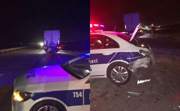 Sərxoş sürücü YPX avtomobilini vurub bu hala saldı - İki polis yaralandı - FOTO