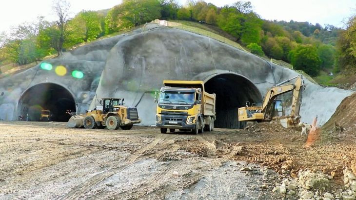 Murovdağ tunelinin inşasından FOTOLAR